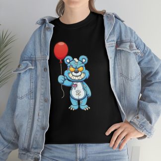 T-Shirt Rundhalsausschnitt »Zombie Bär mit Ballon«