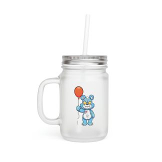 Glas mit Deckel »Zombie Bär mit Ballon«